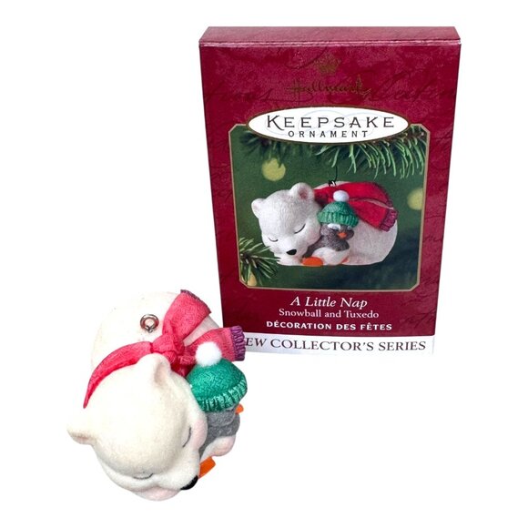 Hallmark Keepsake Ornaments Lot 2 Safe And Snug A Little Nap Penguins Polar Bear - Picture 4 of 6